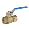 Ball valve Type: 1617 Brass/PTFE/NBR Full bore KIWA Handle With drain PN10 Internal thread (BSPP) 1/2" (15)